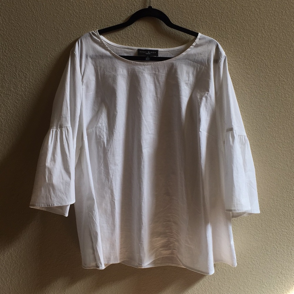 White Bell sleeve blouse size 2XL
